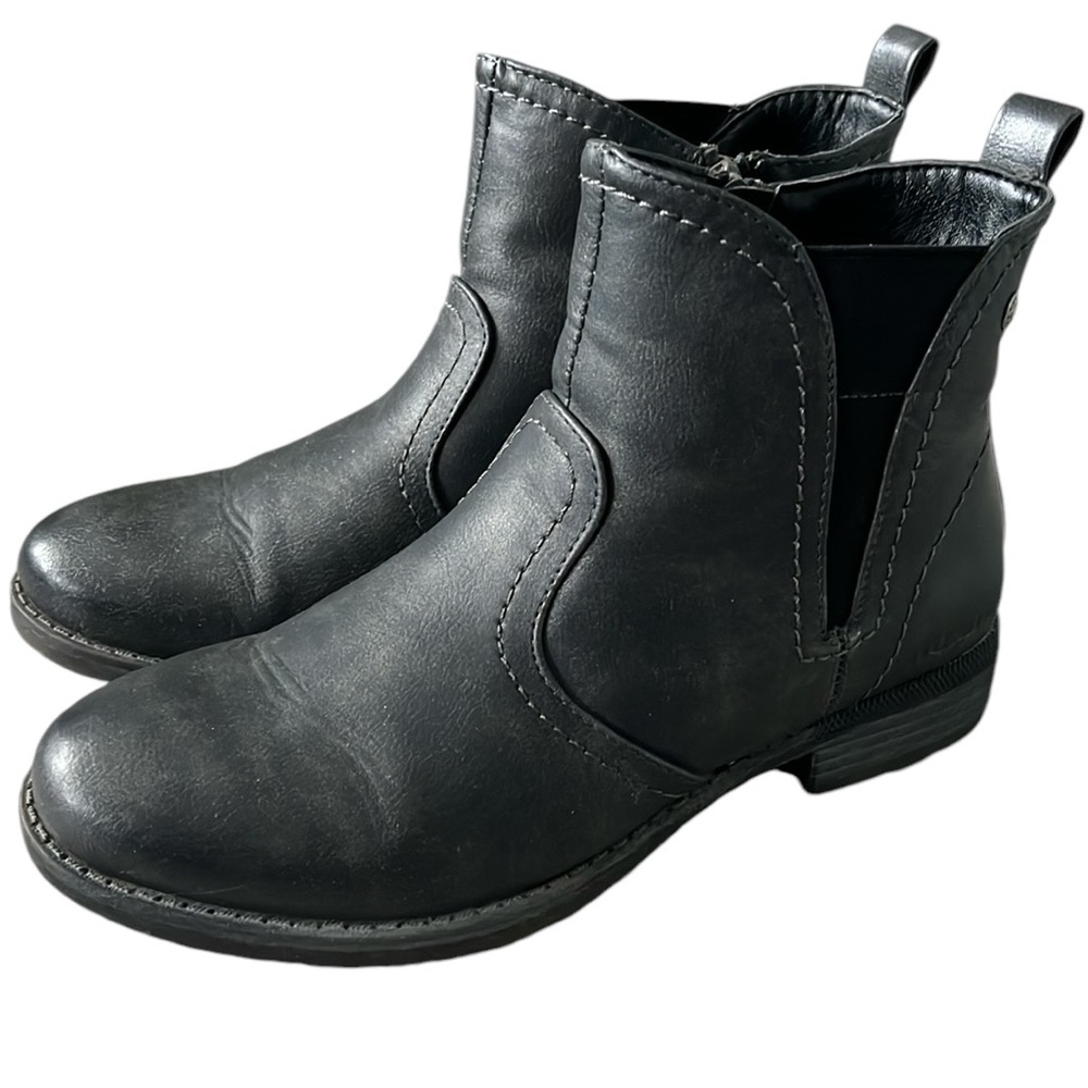 Romika Chelsea Boot, Boho Ankle Boot - Black Vegan Leather